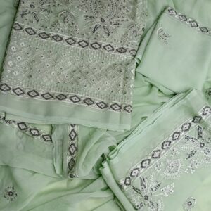 Pistachio Chiffon Embroidered 3pcs