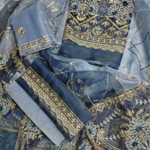 Onion Navy.B Organza Embroidered 3pcs