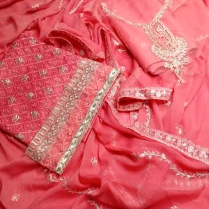 Mushq Salmon Dark Pink Lawn Embroidered 3Pcs