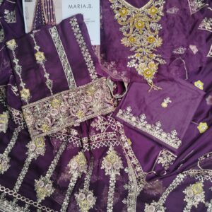 Maria.B Indigo Lawn Embroidered 3Pcs