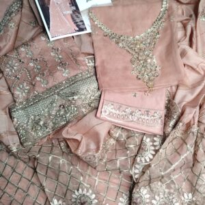 Jazmin Sea Pink Lawn Embroidered 3Pcs
