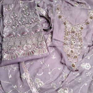 Serene Opera Mauve Lawn Embroidered 3Pcs