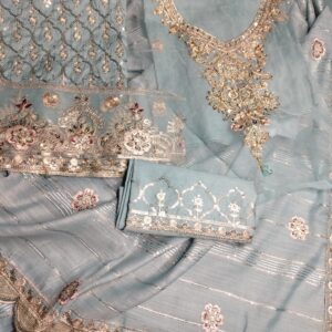 Maryam's Baby Blue Lawn Embroidered 3Pcs