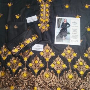 Black Heavily Embroiderd Lawn 3Pcs