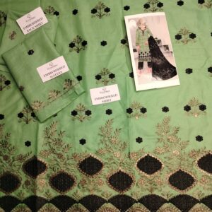 Aqua Green Heavily Embroiderd Lawn 3Pcs