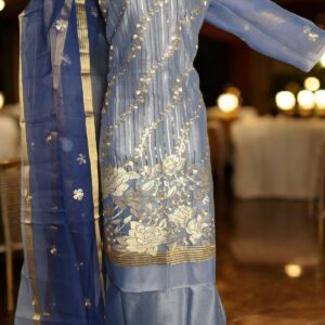 Asim Jofa Onion Organza Embroidered 3pcs