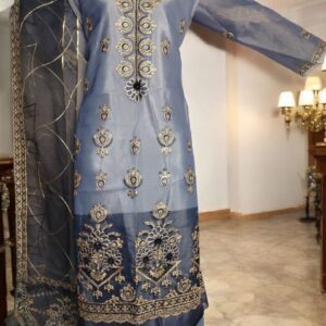 Onion Organza Embroidered 3pcs